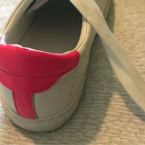 J. Crew Women's White and Pink Sneakers